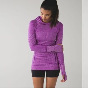 lululemon athletica rest less hoodie purple size 2